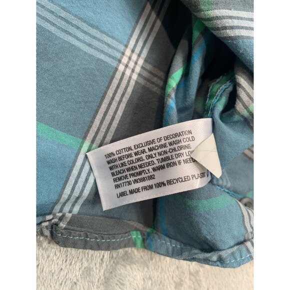 Shaun White Boys medium 8-10 Plaid Shirt Blue/Green snowboarder skateboarder - Picture 8 of 10